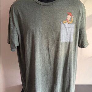 Men’s Green T-Shirt with Woody Toy Story Character